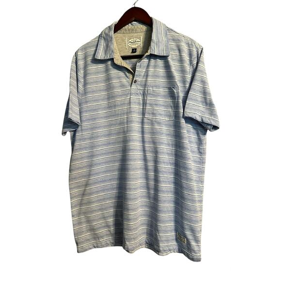 Flag & Anthem Light Blue Striped Polo Size XL - Picture 1 of 3